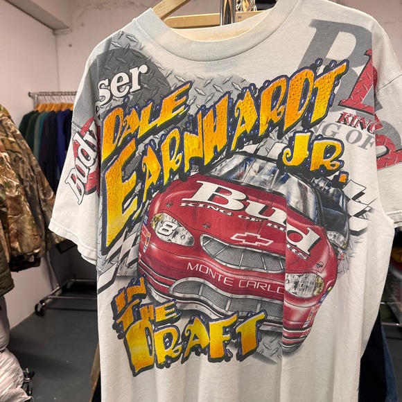 Vintage Dale Earnhardt Budweiser Racing Big Print T-shirt - Picture 2 of 8